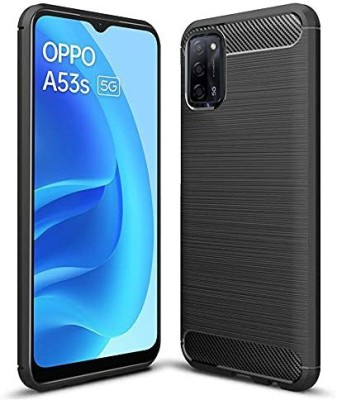 NIMMIKA ENTERPRISES Back Cover for oppo a16/a53s 5g hybrid back cover(Black, Flexible, Silicon, Pack of: 1)