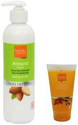 VLCC Turmeric & Berberis face wash and Almond Honey Body Lotion Combo Pack(2 Items in the set)