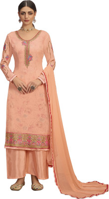 VUBA Georgette Floral Print Kurta & Palazzo Material