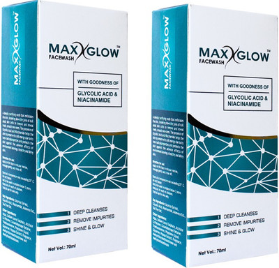 Maxxglow Anti-Acne & Pimple Clear  ( Pack of 2) (2 x 70ml) Face Wash(140 ml)