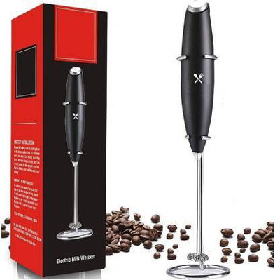 MAULION 50 W Black, Silver Hand Blender(Milk Frother, Coffee Beater)