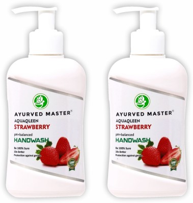 AYURVED MASTER Liquid Skincare Strawberry Bottle Hand Wash Bottle(2 x 250 ml)