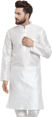 ABH Lifestyle Men Solid Straight Kurta(White)