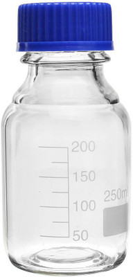maruti Scientific Borosilicate Glass Reagent Bottle with Screw Cap 250ml Laboratory Dropper Bottle(Borosilicate Glass 250 ml Pack of1)
