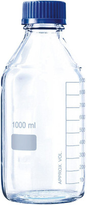 maruti Scientific Borosilicate Glass Reagent Bottle with Screw Cap 1000ml Laboratory Dropper Bottle(Borosilicate Glass 1000 ml Pack of1)