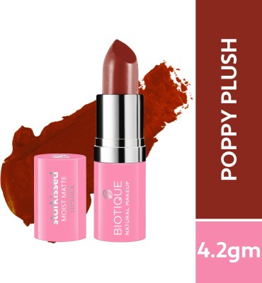 BIOTIQUE Starkissed Moist Matte Lipstick, Sea Of Poppies(Sea Of Poppies, 4.2 g)