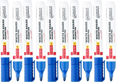 Camlin White Board Marker(Set of 10, Blue)