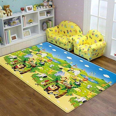 little monkeys Plastic, Microfiber Baby Play Mat(Multicolor, Medium)