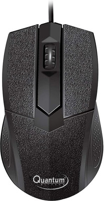 QUANTUM QHM224D Wired Optical Mouse(USB 2.0, Black)