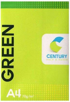 CENTURY Green Unruled A4 (21.0Cm X 29.7 Cm) 70 gsm A4 paper(Set of 1, White)