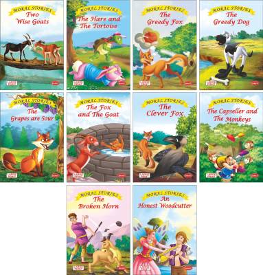 Moral Stories (Set Of 10 Books With Colourful Pictures) - Story Books For  Kids - Two Wise Goats,