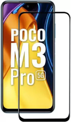 ISAAK Edge To Edge Tempered Glass for Poco M3 Pro 5G Edge to Edge, Full Glue, 11D Tempered Glass(Pack of 1)