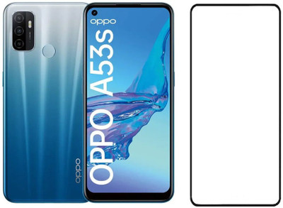 Express Buy Edge To Edge Tempered Glass for OPPO A53s 5G | 11D Anti Scratch 9H Hardness Cover Friendly Anti Shatter Proof Full Edge Full Glue(Pack of 1)