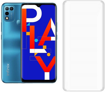 Msons Screen Guard for Infinix Hot 10 Play | Original Tempered Glass Full Glue 9H Hardness Full Screen Coverage(Pack of 1)