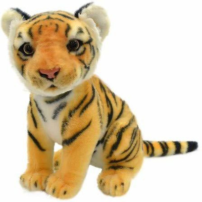 Tickles Soft Siberian Jungle Tiger Animal Plush Toy for Kids  - 30 cm(Brown)