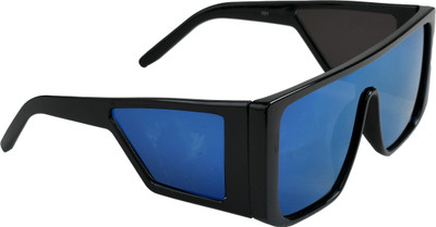 Dervin Rectangular Sunglasses(For Men & Women, Blue)