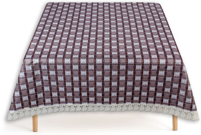 The Furnishing Tree Checkered 6 Seater Table Cover(Multicolor, PVC)