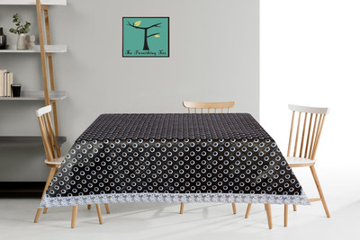 The Furnishing Tree Printed 2 Seater Table Cover(Grey, PVC)