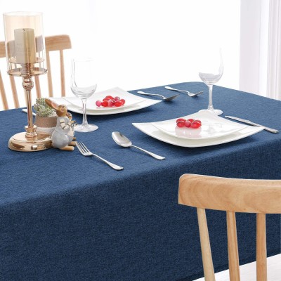 Casanest Solid 4 Seater Table Cover(Navy Blue, Cotton)