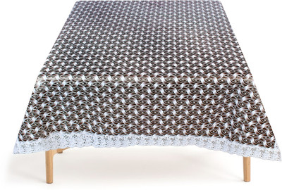 The Furnishing Tree Printed 4 Seater Table Cover(Grey, PVC)