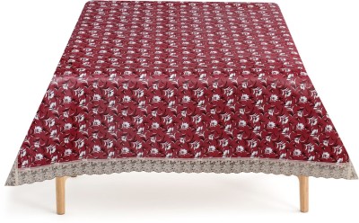 The Furnishing Tree Floral 4 Seater Table Cover(Magenta, PVC)