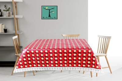 The Furnishing Tree Self Design 2 Seater Table Cover(Multicolor, PVC)