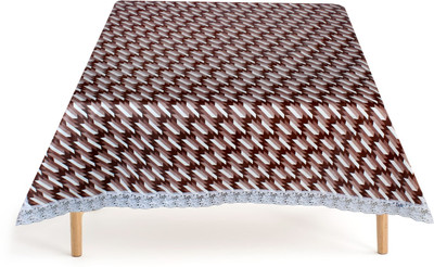 The Furnishing Tree Printed 2 Seater Table Cover(Maroon, PVC)