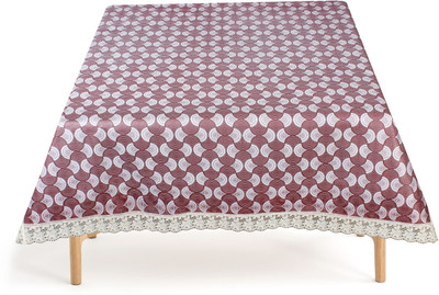 The Furnishing Tree Printed 4 Seater Table Cover(Red, PVC)