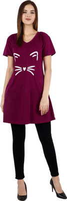 AFFAIR Casual Printed Women Maroon Top