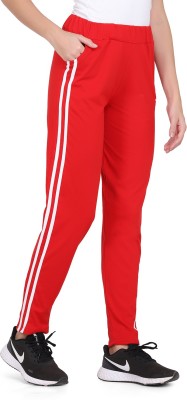 zazbi Striped Women Orange Track Pants