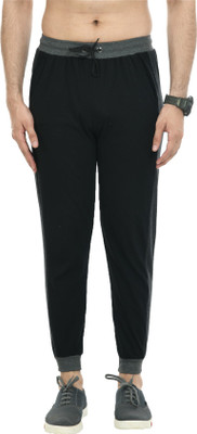 IndiWeaves Solid Men Black Track Pants