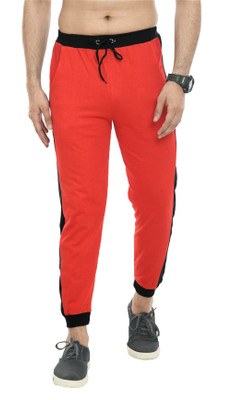 IndiWeaves Solid Men Red Track Pants