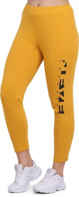 Clothina Solid Women Yellow Track Pants