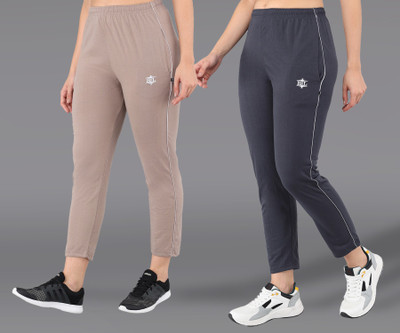 ASDF Solid Women Blue, Beige Track Pants