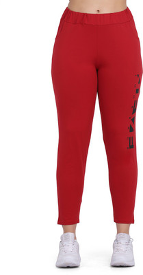 Clothmaster Printed Women Maroon Track Pants