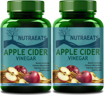 NutraEats Premium Apple Cider Vinegar (Pack Of 2) Pro(2 x 60 No)