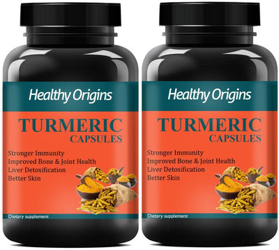 Healthy Origins Turmeric Curcumin Capsules Supplement Anti-Inflammatory (Pack Of 2) Ultra(2 x 60 No)