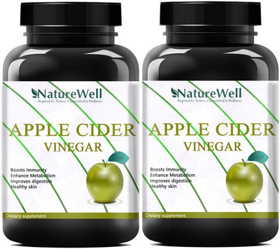 Naturewell Apple Cider Vinegar Extract Capsules (Pack Of 2) Pro(2 x 60 No)