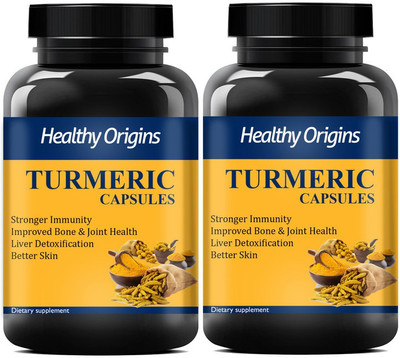 Healthy Origins TURMERIC CURCUMIN Capsules (Pack Of 2)(2 x 60 No)