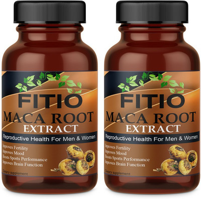 FITIO Maca Root Capsules Enriched with Maca Root Extract for Men (Pack Of 2)(2 x 60 No)