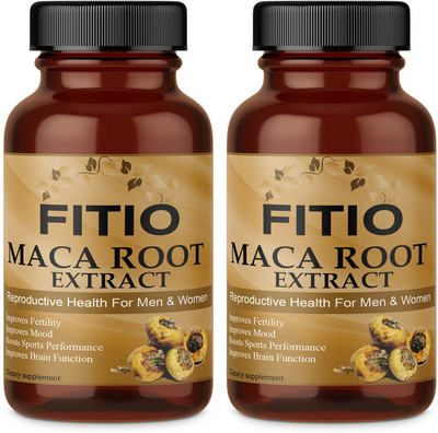 FITIO Nutrition Maca Root Extract Capsules for Reproductive Health (Pack Of 2)(2 x 60 No)