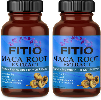 FITIO Natural Maca root Extract (Pack Of 2) Pro(2 x 60 No)