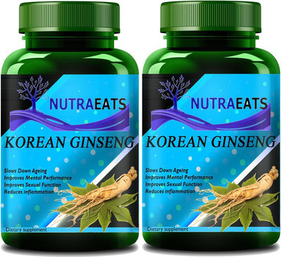 NutraEats Pro Korean Red Ginseng 1000mg (Pack Of 2) Pro(2 x 60 No)