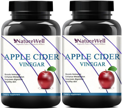 Naturewell Apple Cider Vinegar (Pack Of 2) Pro(2 x 60 No)