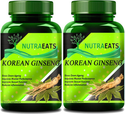 NutraEats Korean Ginseng Root Extract, 120 Capsule (Pack Of 2) Premium(2 x 60 No)