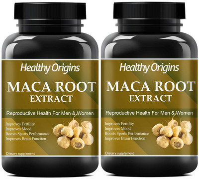 Healthy Origins Natural Maca root Extract (Pack Of 2) Pro(2 x 60 No)