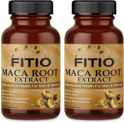 FITIO Maca Root Extract Capsules for Reproductive Health (Pack Of 2) Ultra(2 x 60 No)