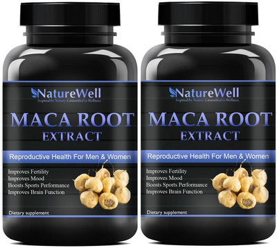 Naturewell Maca Root Capsules Enriched with Maca Root Extract for Men (Pack Of 2) Ultra(2 x 60 No)