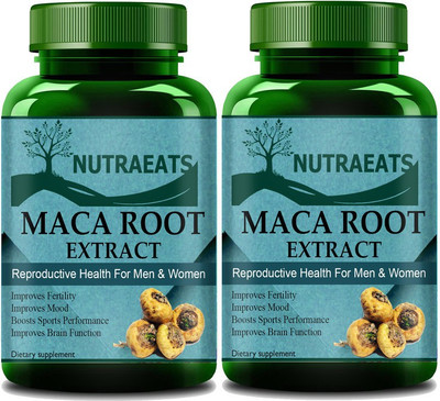 NutraEats Nutrition Pro Maca Root Capsules Enriched with Maca Root Extract for Men (Pack Of 2) Pro(2 x 60 No)