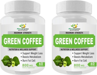Fitness Prime Green Coffee Extract for weight loss Men and Women 120 capsule (Pack of 2)(2 x 400 mg)